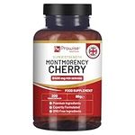 Montmorency Cherry 6400mg - 200 Tart Cherry Capsules - Natural Tart Cherry Extract Supplement for Men & Women – Super Strength, Gluten Free, Vegan and GMO Free - Made in The UK by Prowise