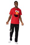 Cotton Soul Sesame Street Elmo Face Unisex T Shirt, Red, Large