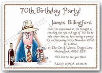 10 Personalised Birthday Party Invitations 18th, 21st, 30th 40th 50th 60th 65th 70th 80th 90th 100th male funny with envelopes J298