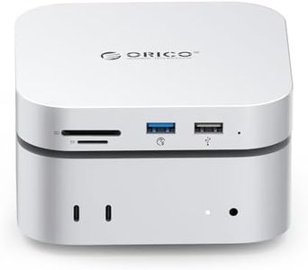 ORICO MiniMate SE Mac mini M4 1TB Storage & Docking Station, External SATA SSD (Non-Removable) 5Gbps(480MB/s), USB A*4, USB-C, SD/TF 3.0, 3.5mm Audio, Includes 2 Cables – M4SE