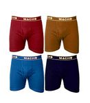 Men's Long Cotton Intro Trunk (Multi-Colored) (Pack of 4, 85) Multicolour