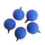 Finest-Filters 5 x 50mm 2" Round Air Stones for Pond or Aquarium Fish Tank