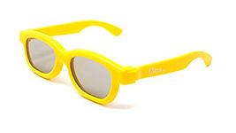 Ultra 1 Yellow Childrens Passive 3D Glasses Kids for Use with all Passive TVs Cinema Projectors and RealD Films Movies Circular Polarised 3D Glasses Passive Kids Movies Cinema 3D Glasses