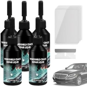 Windshield Crack Repair Kit, 2026 New Cracks Gone Glass Repair Kit, Premium Windshield Repair Kit for Chips and Cracks Car Glass Repair Kit, Cracks Gone Glass Kit Automotive Windscreen Tool (5pcs)