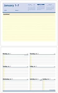 AT-A-GLANCE 2024 Flip-A-Week Weekly Desk Calendar Refill, 5-1/2" x 7", with QuickNotes (SW7065024)