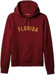 Daxton Adult Unisex Soft Pullover USA Cities States Comfort Hoodie Fleece Sweatshirt, Florida Burgundy Gold, 2XL