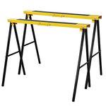 Forup Portable Folding Sawhorse, Heavy Duty Twin Pack, 275 lb Weight Capacity Each 2 Pack (Yellow)