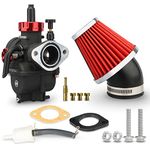 NIBBI PE19 Carburetor with 48mm Air Filters Kit,PE19mm FL Motorcycle Carb Fit for 110cc 125cc Dirt Bike Pit Bike Apollo TaoTao Lifan Kayo Honda SSR Motor