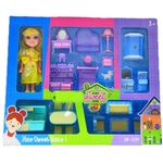 JYGOG New Kids Dollhouse Home Set Doll Inside 2 Cute Pets Dressing Set Kitchen Set Dining Table Drawing Room Set Bathroom and Accessories for Kids (Multi_Pack of 1)