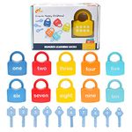 ZIB 20PCS Lock and Key Toy, Matching and Counting Number Toys for Boys and Girls, Montessori Toddlers Toys to Develop Fine Motor Skills, Preschool Learning Toys for Children 3 4 5 6 Years Old