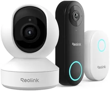 REOLINK Doorbell Camera Bundle 5MP Indoor Camera E1 Zoom,Remote Control in One App, No Subscription Fee, Local Storage, Works w/Goodle Assistant