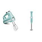 KitchenAid 5-Speed Ultra Power Hand Mixer (KHM512AQ) + KitchenAid Variable Speed Corded Hand Blender (KHBV53AQ)