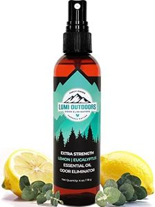 Lumi Outdoors Shoe Deodorizer & Foot Odor Elimination Spray - Natural Shoe Spray for Smelly Shoes - Extra Strength Eucalyptus Lemongrass