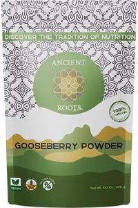 Ancient Roots Gooseberry Powder -100% Pure & Natural, Non-GMO, Gluten-Free, Finely Ground Amla for Smoothies, Teas, and Recipes, 10.5 oz Resealable Bag