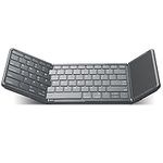 Foldable Wireless Keyboard with Touchpad,Mini Keyboard with Numeric Keys,Portable Lightweight Travel Keyboard Rechargeable Pocket Keyboard BT Keyboard for Android,Windows,iOS,iPad,Mac,iPhone