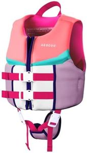 AEOCOO Toddler Swim Vest for 20-30 Pounds, Kids Pool Floaties Vest 2-4 Year Old, Puddle Swim Jumper Buoyancy Jacket, Boys, Girls, Niños, Sweet Bubble