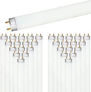 LUXRITE 30-Pack F32T8/850 32W 48 Inch T8 Fluorescent Tube Light Bulb, 5000K Bright White, 2800 Lumens, G13 Medium Bi-Pin Base, LR20734
