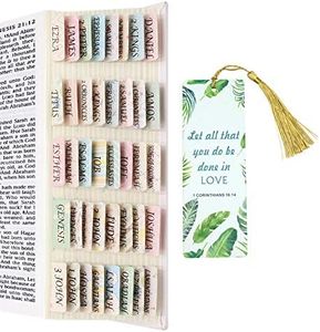 Hulala,90 linguette per la Bibbia personalizzate (66 linguette, 24 linguette vuote) per le donne, colorate, grande stampa, etichette per libri della Bibbia