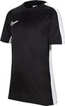 NIKE Unisex Kids Y Nk Df Acd23 Short sleeved soccer top, Black/White/White, 14 Years UK