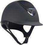 IRH XLT Horse Riding Helmet, Matte Black with Glossy Frame (Medium)