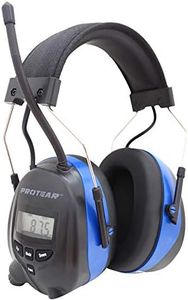 PROTEAR Ear Defenders with Bluetooth & Radio FM/AM, Built-in Rechargeable Lithium Battery,Safety Earmuffs Hearing Protection for Workshop,Garden/Mowing,Tractors, CE Certified SNR 30dB