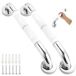 CYEER 2 Pack Shower Grab Rail, 16 Inch Anti Slip Bathroom Grab Bar Safety Hand Rail Support, 40 CM Stainless Steel Grab Bar Handle with Screws for Elderly, Disabled