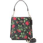 COACH Mollie Bucket Bag 22 (IM/Graphite/Red Multi), Im/Graphite/Red Multi