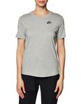 NIKE DX7902-063 W NSW TEE Club T-Shirt Women's DK Grey Heather Size M