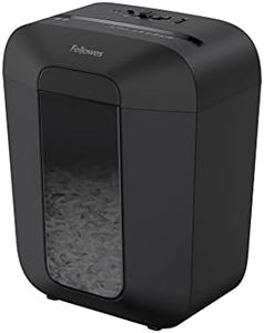 Fellowes Paper Shredder for Home Office Use - 9 Sheet Cross Cut Shredders Home Use - Shredder with 17L Bin & Safety Lock - Powershred LX50 - Shreds 31 Sheets in One Minute - High Security P4 - Black