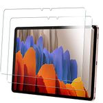 TECHGEAR [2 Pack Galaxy Tab S7 11.0" GLASS Edition (SM-T870 / SM-T875), Tempered Glass Screen Protector [9H Toughness] [HD Clarity] [Scratch-Resistant] [No-Bubble] For Samsung Galaxy Tab S7