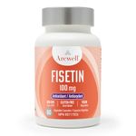 Arcwell Fisetin 100 mg - Made in Canada - Premium Senolytic & Potent Anti- Inflammatory Supplement for healthy aging & Cognitive Support - Antioxidant Rich Brain Health Booster - High Purity 98% (60 Count (Pack of 1))