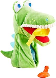 HABA Glove Puppet Eat it Up Croco - Hand Puppet with Belly Bag to Eat Small Objects