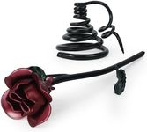 DreamsEden Metal Rose, Iron Anniversary Steel Flower with Stand