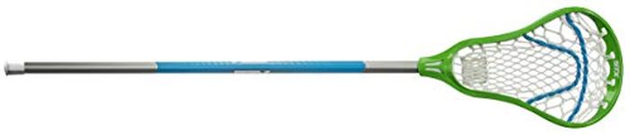 STX Lacrosse Exult 200 Complete Stick with Crux Mesh Pocket, Lizard/Electric