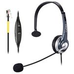 RJ9 Phone Headset with Noise Cancelling Microphone, Callez Corded Telephone Headset Mono Compatible with Yealink T46S T42S T48S T41S T23G T29G T40G T21P T53W Avaya 1608 9608 9611 Grandstream GXP2135