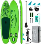 FEATH-R-LITE Inflatable Paddle Board Stand Up Paddleboards for Adults SUP with Complete Premium Accessories Pump, Adjustable Paddle, Leash, Three Fins, Waterproof Phone Bag, Repair Kit, Backpack