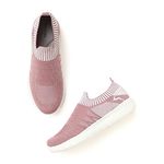 Marc Loire Women's Lightweight Athleisure Knitted Active Wear Slip-On Sneaker Shoes for Sports, Athletics and Walking (Onion, numeric_3)