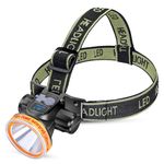 DOCOSS Ultra Bright Waterproof LED Headlamp for Trekking,(Working Time-8-14 Hrs) Head Light Torch,Head Torch Rechargeable Long Distance for Camping, Cycling &Outdoor Activities (Big Battery)