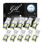 GLL 501 LED Bulbs, White W5W T10 LED Bulbs 5050 5 SMD 120 Lumens Capless T10 Bulbs for Car Dome Lights Side Lights License Lights Trunk Lights