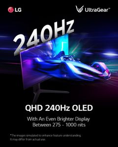 LG UltraGear 27" OLED Gaming Monitor – High Refresh Rate, HDR