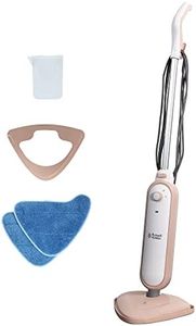 Russell Hobbs Upright Steam Mop, 1.4kW Power, 350ml Water Tank, 30-Second Heat-up, 15-Minute Run-Time, Sealed Hard Floors, Tiles, Vinyl Flooring, Carpets, Rugs in Blush Pink, RHSM1001BP-G