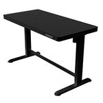 Allcam ED20 Electric Height Adjustable Sit-Stand Desk w/ 1200x600mm MFC Top, Drawer & Fast USB Chargers in Black