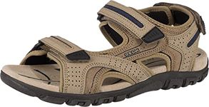 Geox Mens Uomo Strada Sandals, Sand Navy, 8 UK