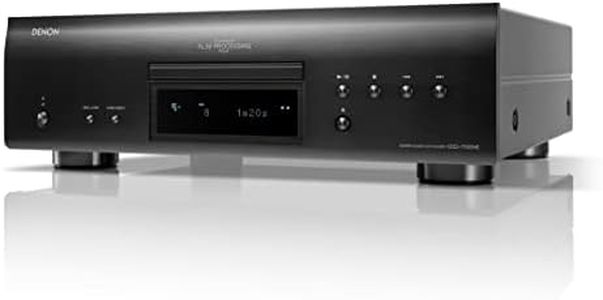 Denon DCD-1700NE CD/SACD Player, Ultra-Precision 192 kHz/32 Bit D/A Converter, Vibration-Resistant Design, Supports DSD, FLAC, and WAV Files, Pure Direct Mode, 2 Digital Audio Outputs, Black