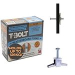 T-Bolt Heavy Duty Metal Plasterboard Fixing - Multi Pack of 12 - Holds up to 65kg per Fixing! [Plasterboard] [Drywall] [Cavity Wall] [Heavy Duty] [Drill] (TV Kit)