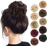 MORICA 1PCS Messy Hair Bun Hair Scrunchies Extension Curly Wavy Messy Synthetic Chignon for women Updo Hairpiece(Color:33#)