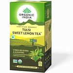 ORGANIC INDIA Tulsi Sweet Lemon Tea - 25 Tea Bags (Pack Of 2) - Green Tea, 204 Gm