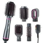 Hair Dryer Brush & Volumizer, WeChip 4 in 1 Detachable Negative Ion Hair Dryer, Blow Dryer Brush for Straightening/Drying/Curling, with Carrying Case