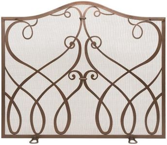 Minuteman International Cypher Decorative Fireplace Screen, Bronze