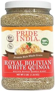 Pride Of India - White Royal Quinoa - Superior Grade Whole Grain, 3 Pound Jar
